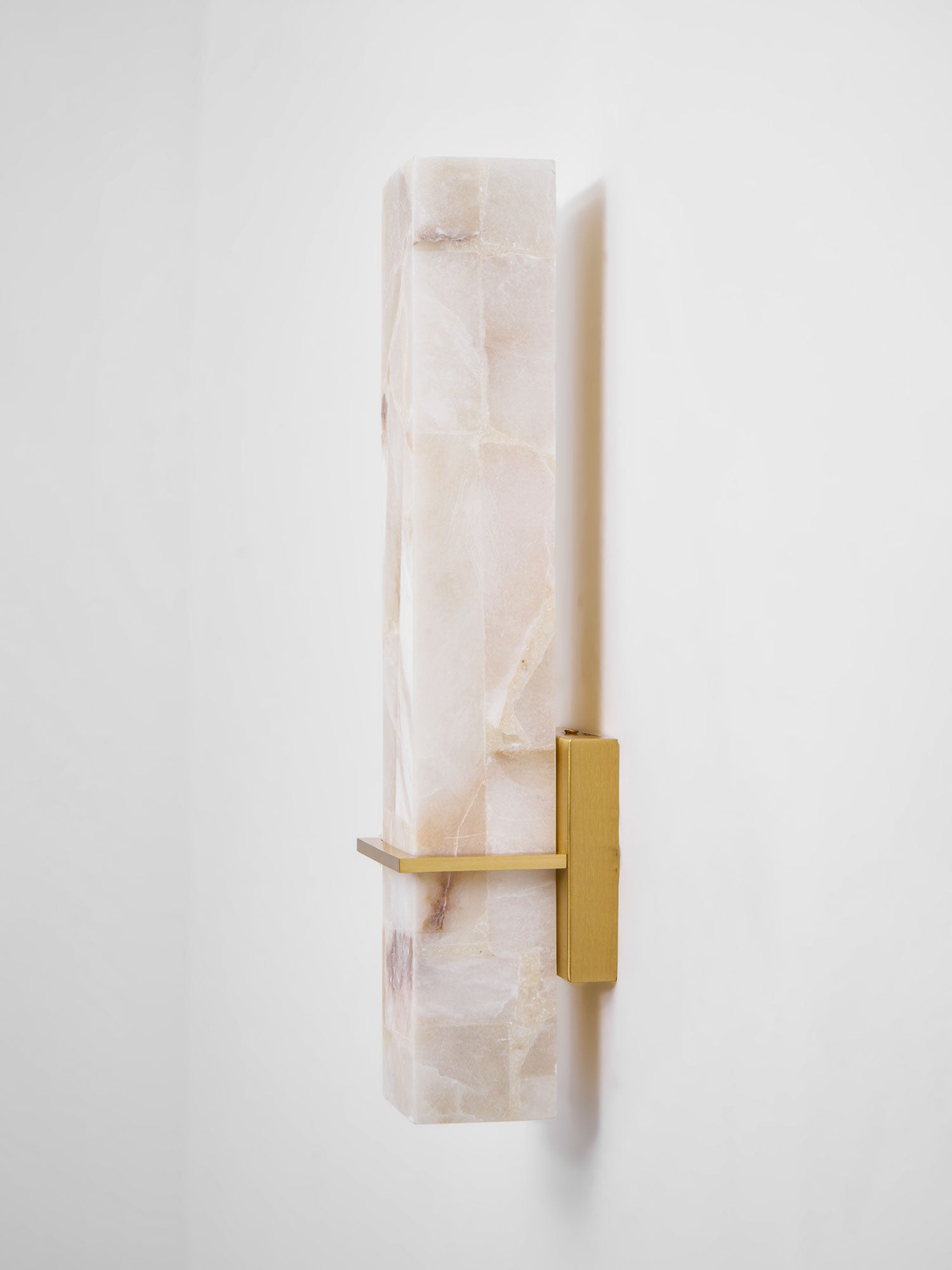 Milan rechteckige Alabaster-Wandleuchte — Moderne Silhouette
