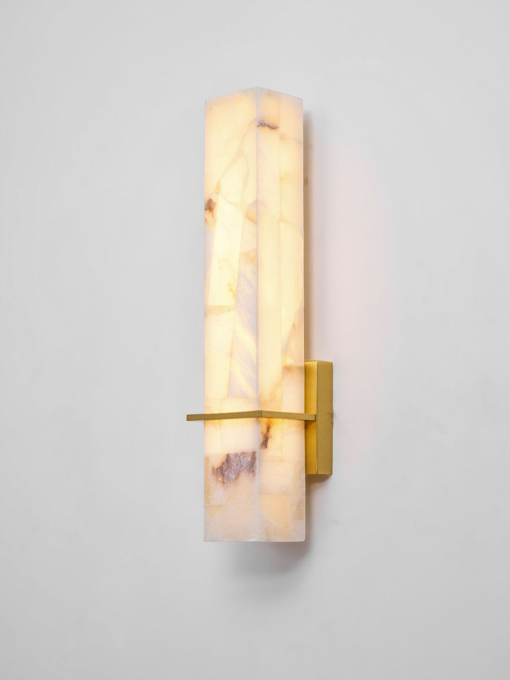 Milan rechteckige Alabaster-Wandleuchte — Moderne Silhouette