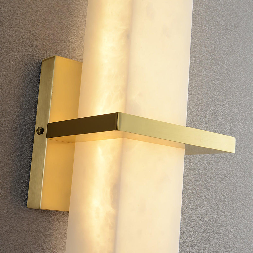 Milan rechteckige Alabaster-Wandleuchte — Moderne Silhouette