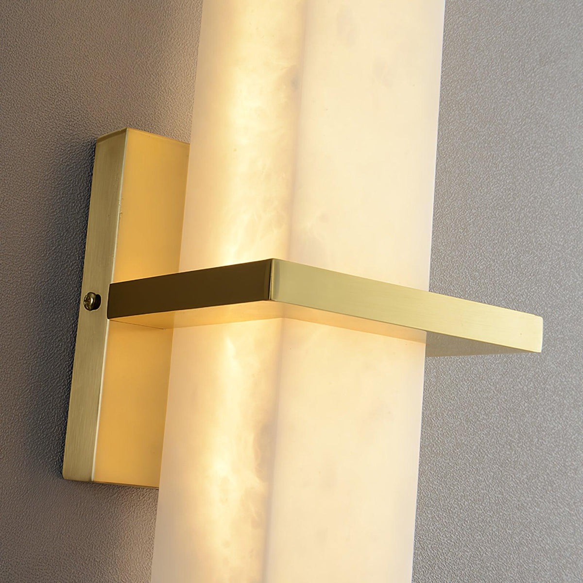 Milan rechteckige Alabaster-Wandleuchte — Moderne Silhouette