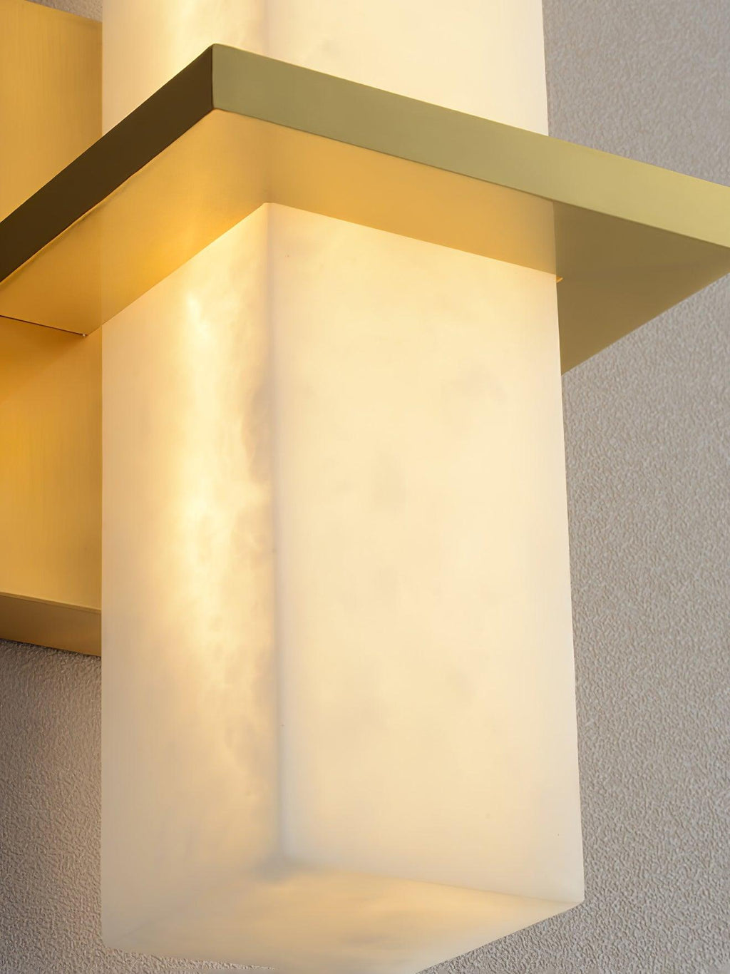 Milan rechteckige Alabaster-Wandleuchte — Moderne Silhouette