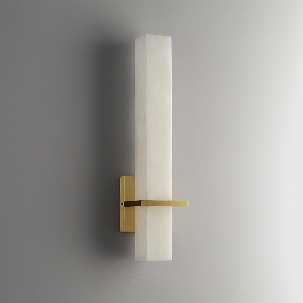 Milan rechteckige Alabaster-Wandleuchte — Moderne Silhouette