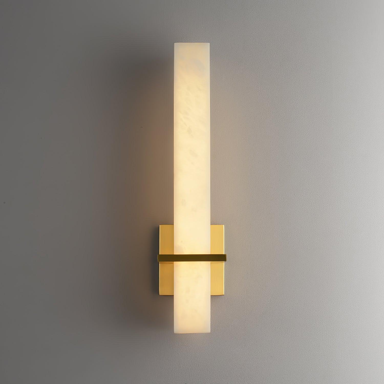 Milan rechteckige Alabaster-Wandleuchte — Moderne Silhouette