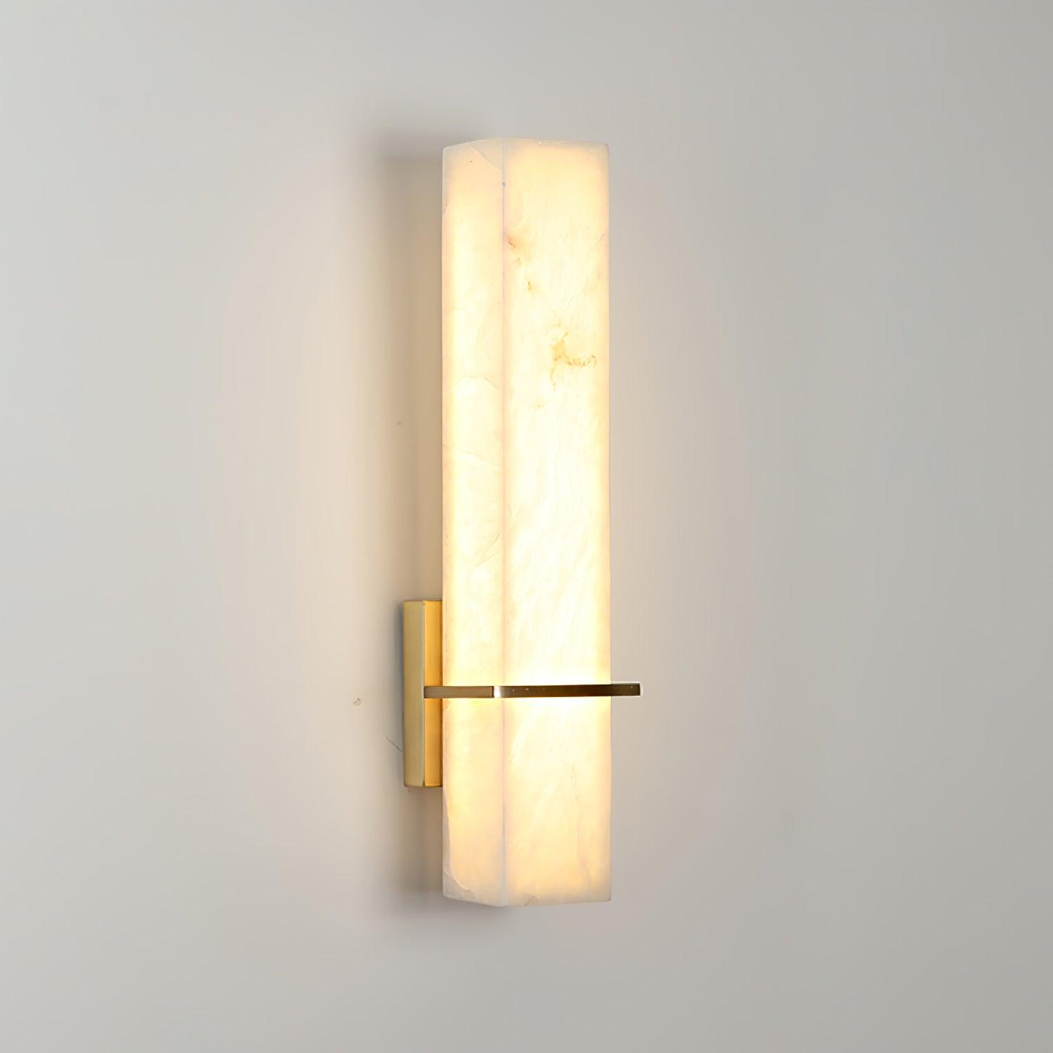 Milan rechteckige Alabaster-Wandleuchte — Moderne Silhouette