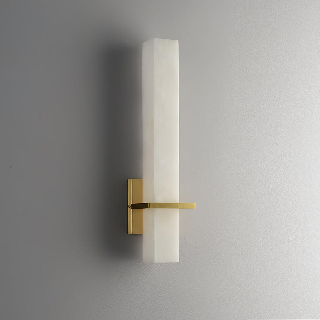 Milan rechteckige Alabaster-Wandleuchte — Moderne Silhouette