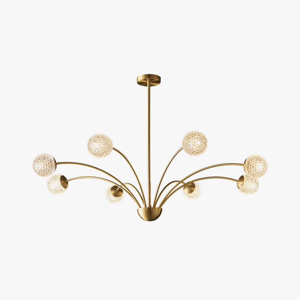 Lustre Millender à 8 bras avec finition dorée
