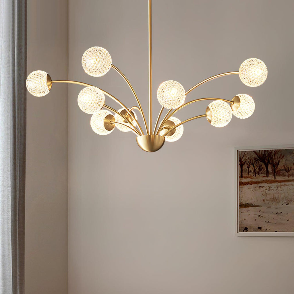 Lustre Millender à 8 bras avec finition dorée