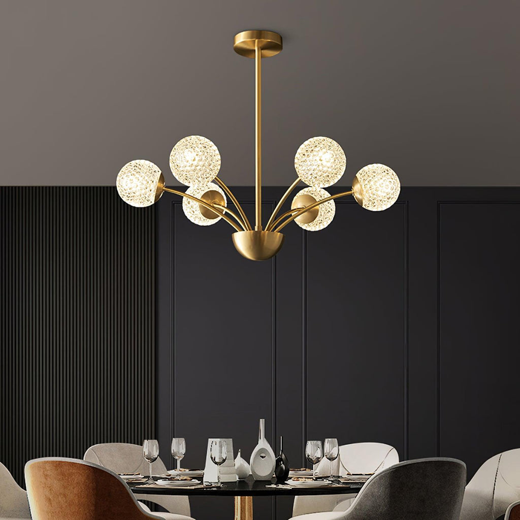 Lustre Millender à 8 bras avec finition dorée