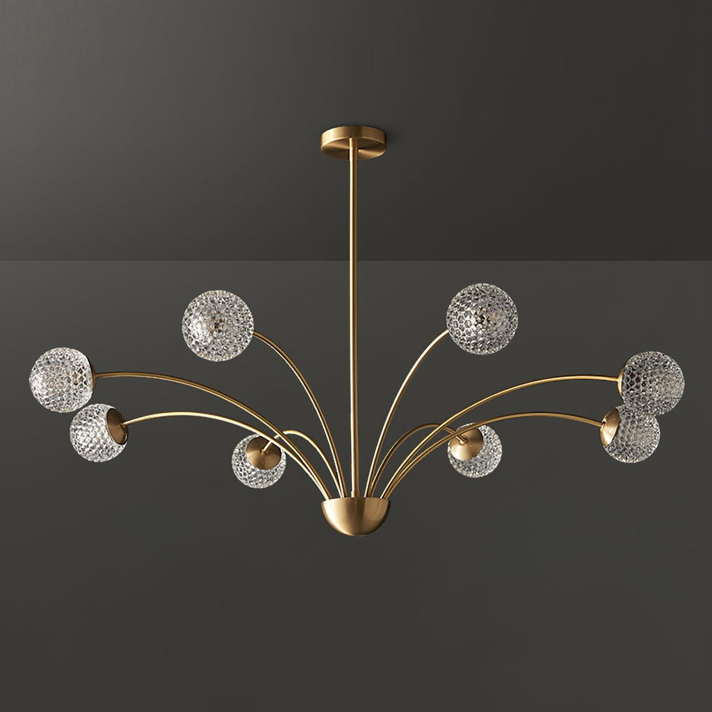 Lustre Millender à 8 bras avec finition dorée