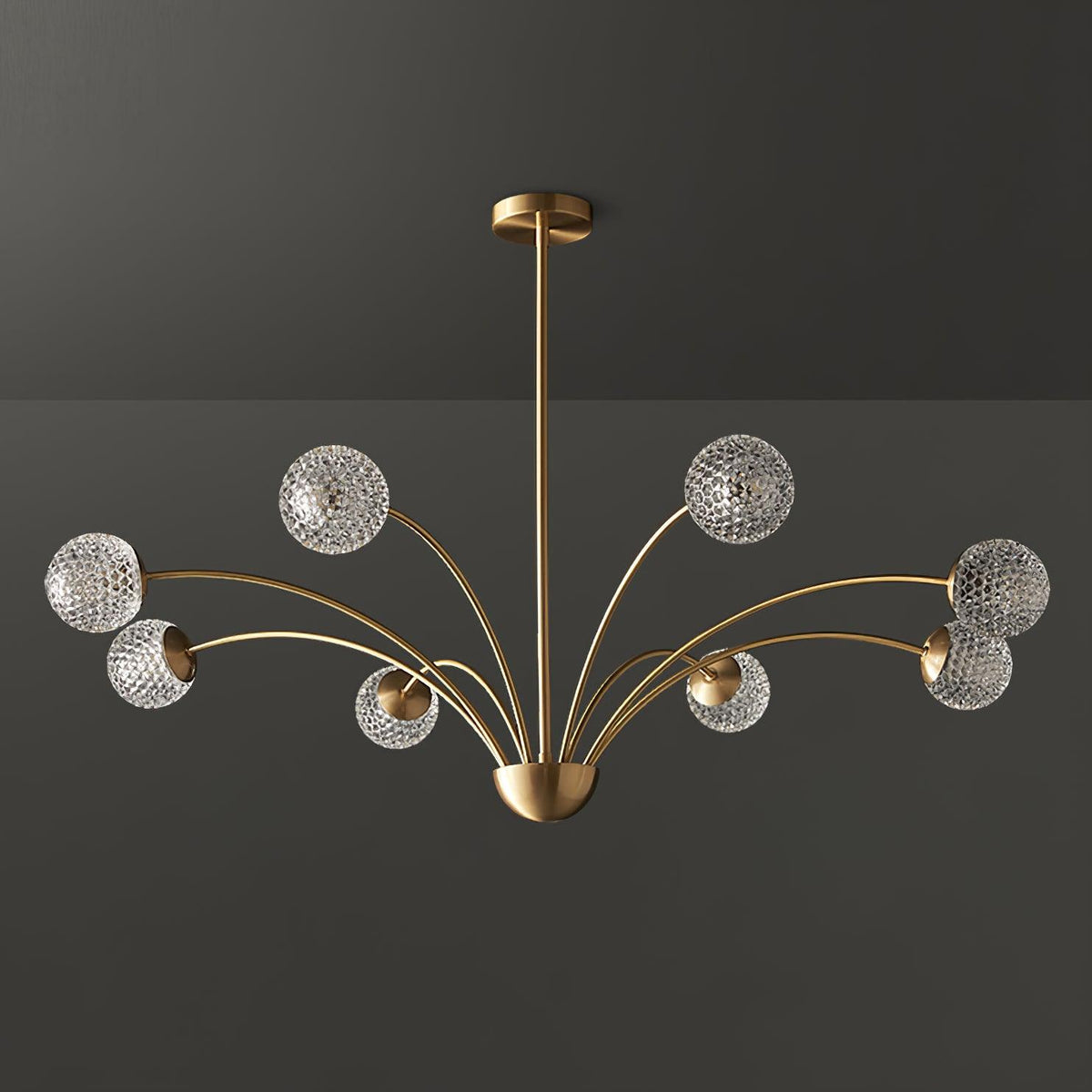 Lustre Millender à 8 bras avec finition dorée