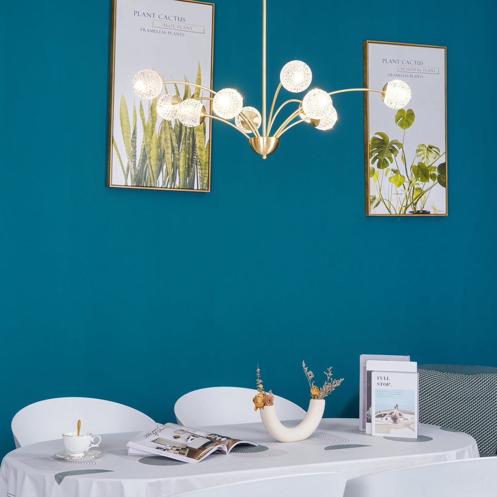 Lustre Millender à 8 bras avec finition dorée