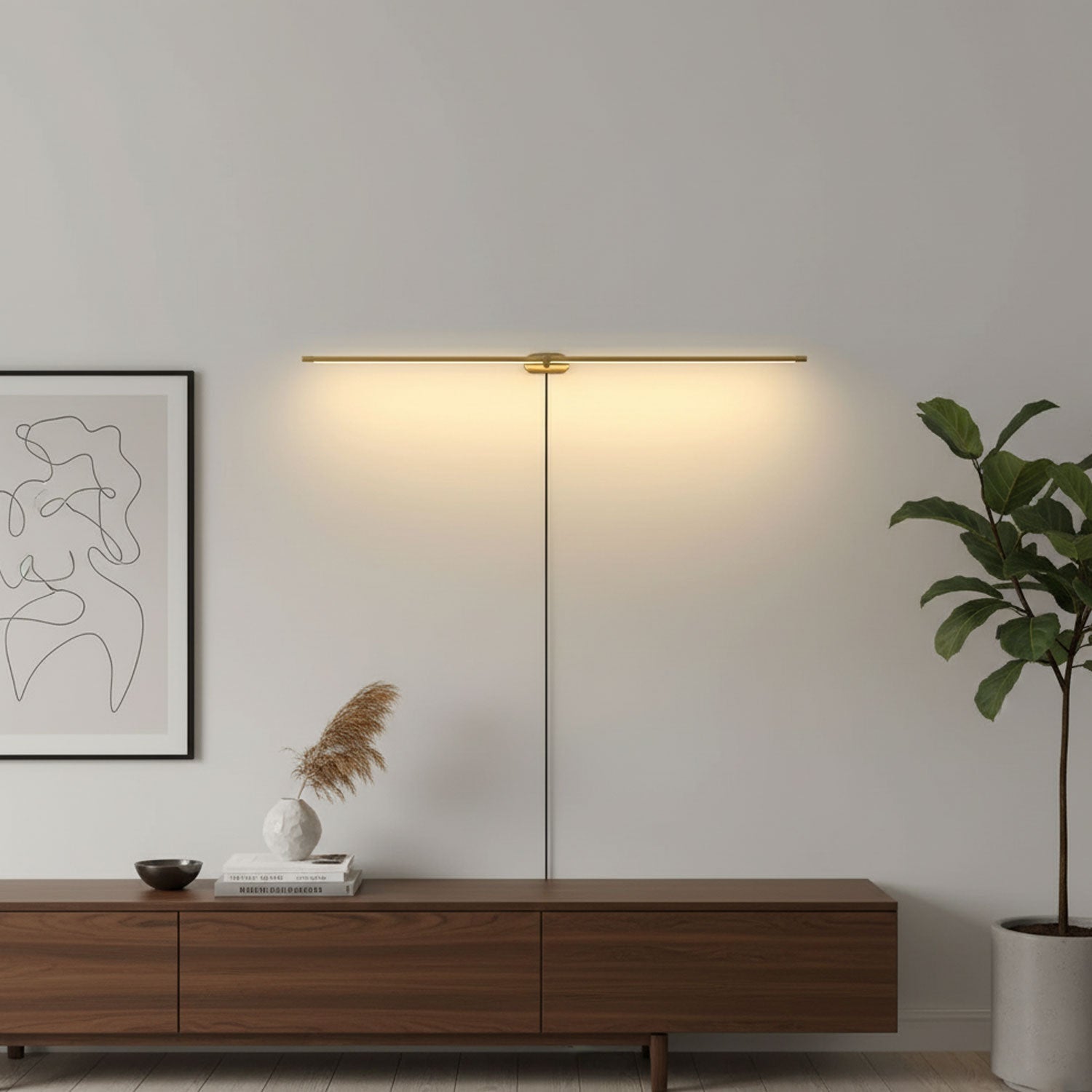 Minimalistische lineaire insteekbare ledwandlamp