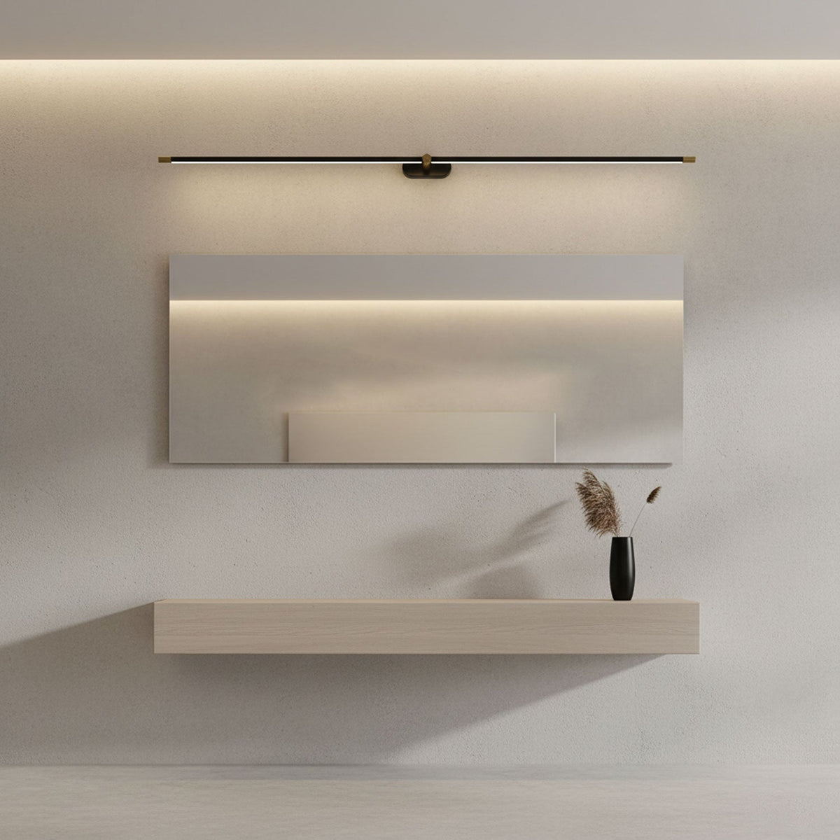 Minimalistische lineare Wandleuchte – wiederaufladbar, kabellos