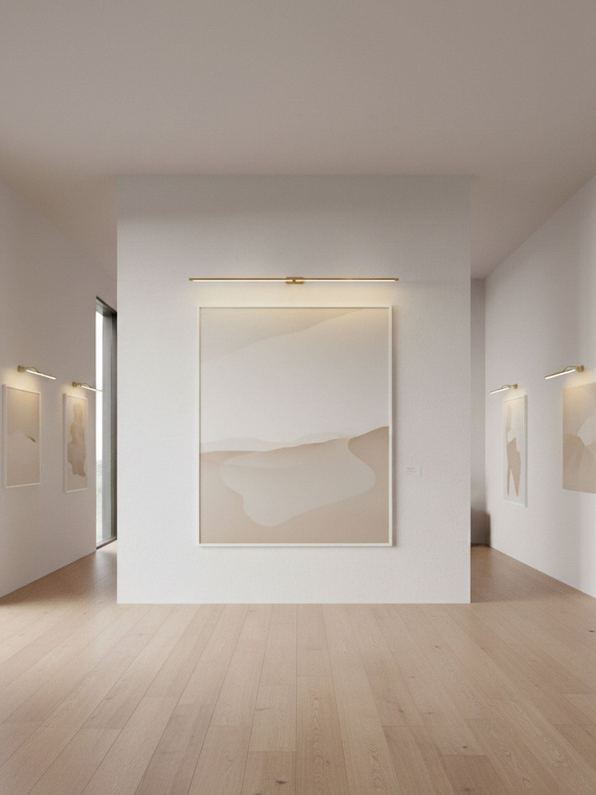 Lámpara de pared lineal minimalista recargable — Sin cable, carga USB, control inalámbrico