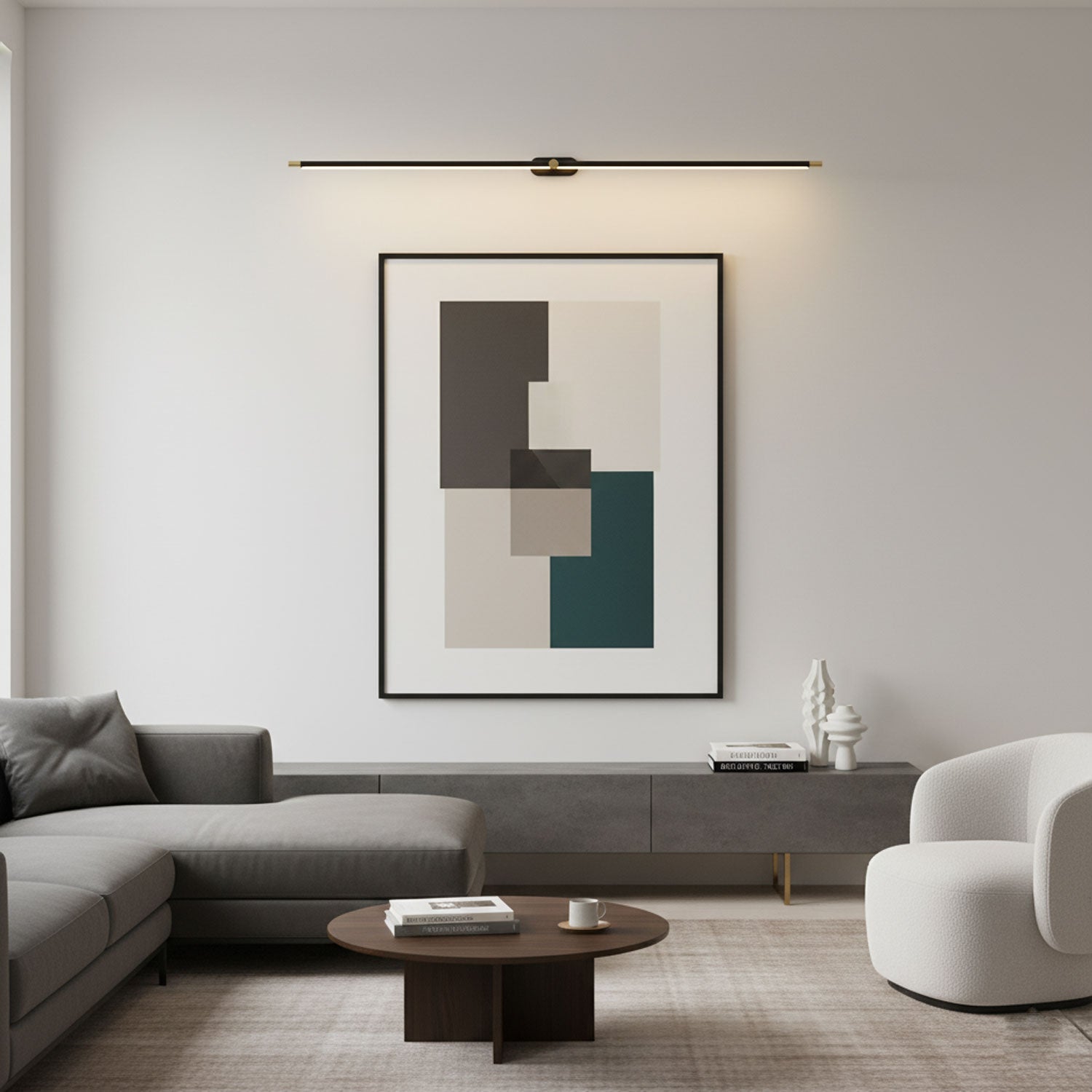 Minimalistische lineaire ledwandlamp