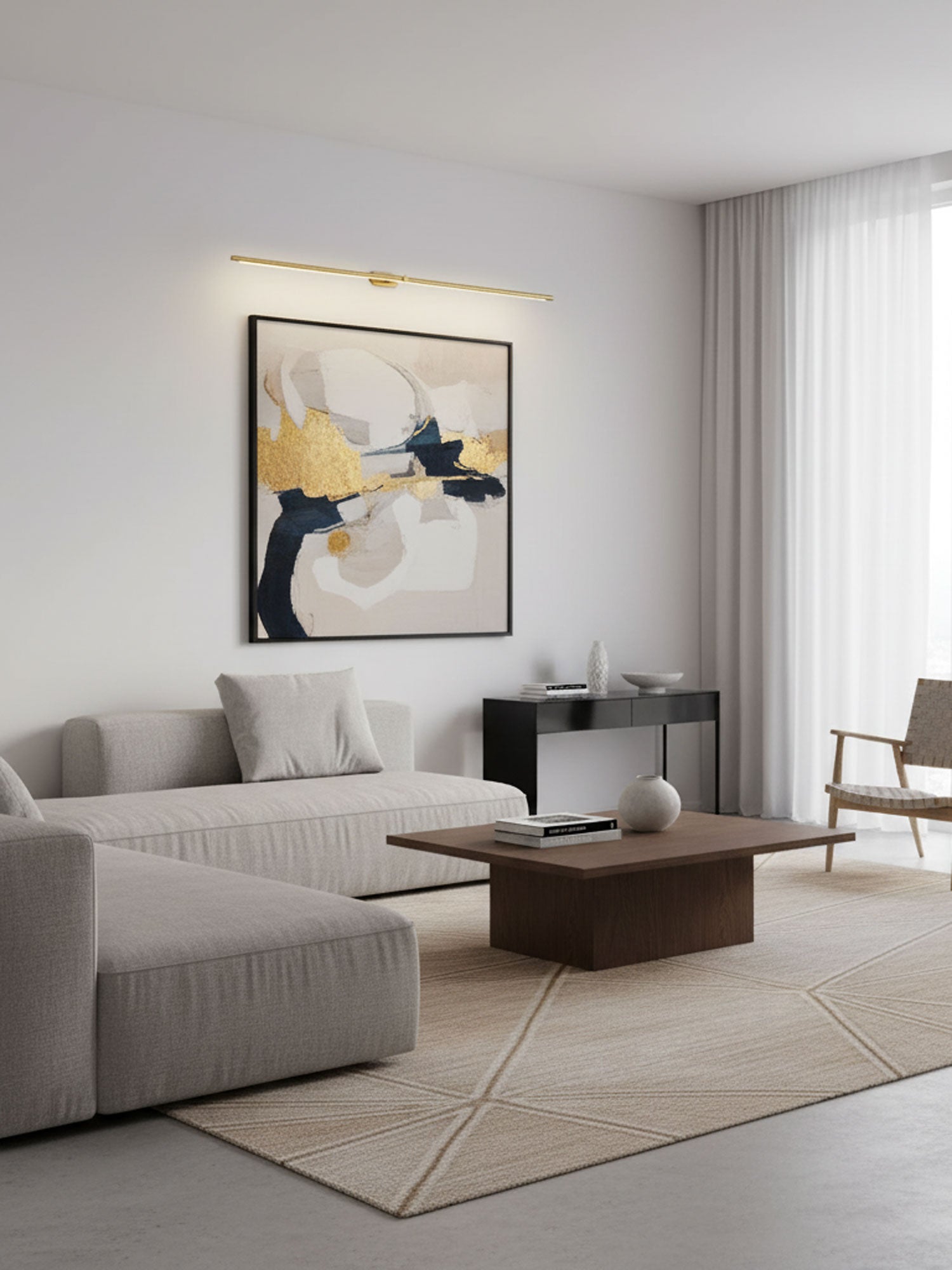 Minimalistische lineaire ledwandlamp