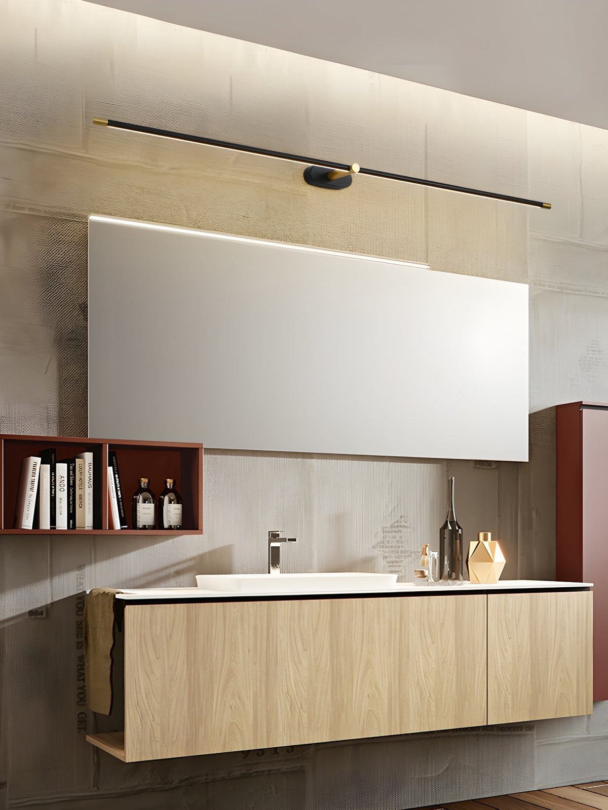 Minimalistische lineaire ledwandlamp