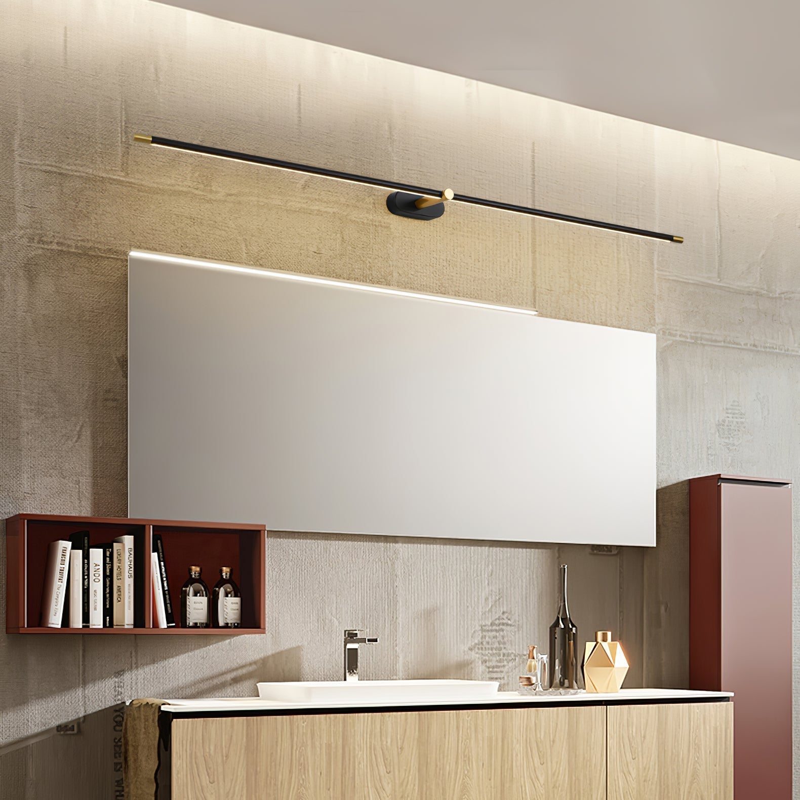 Minimalistische lineaire ledwandlamp
