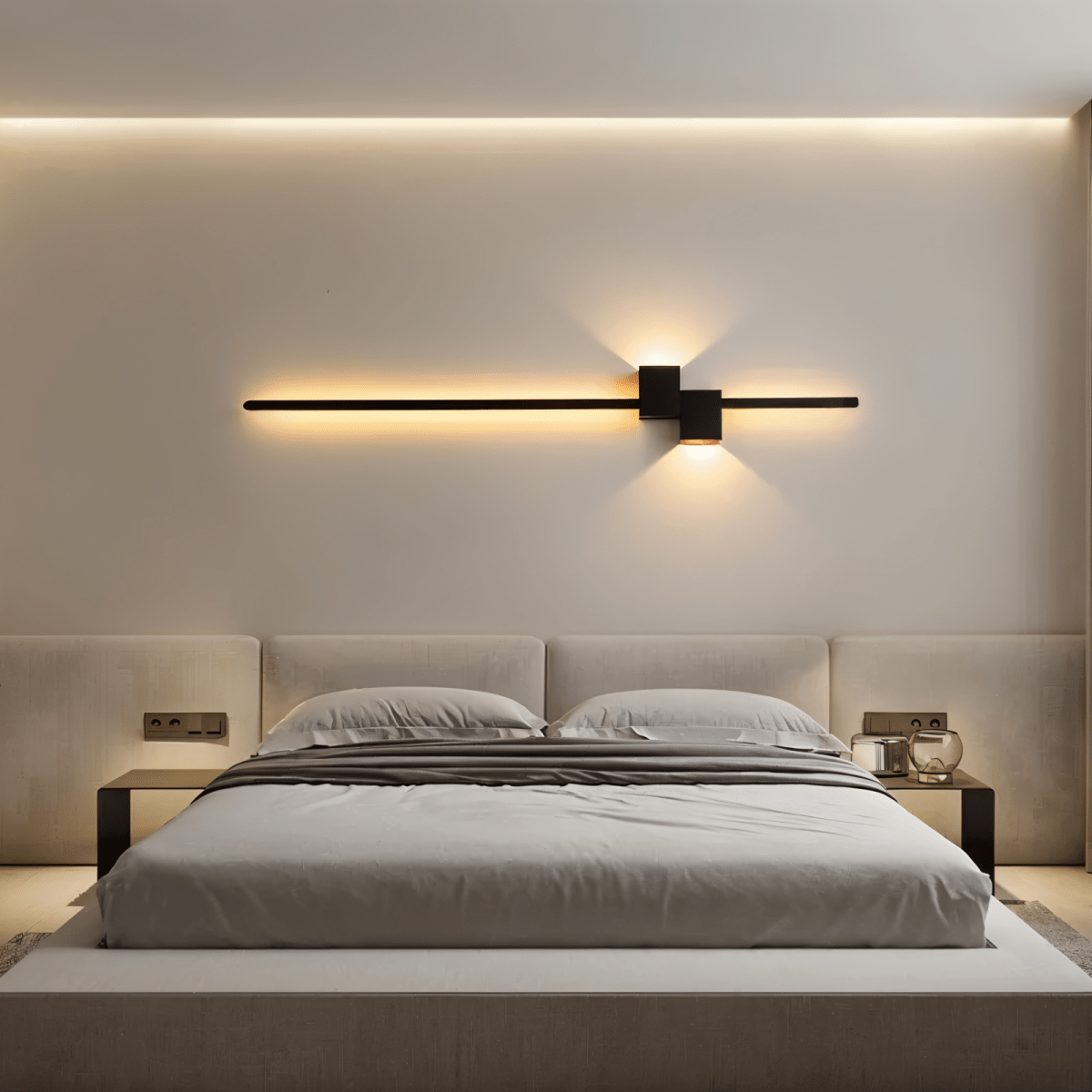 Applique murale LED minimaliste AeroLine pour salons luxueux à l’ambiance moderne