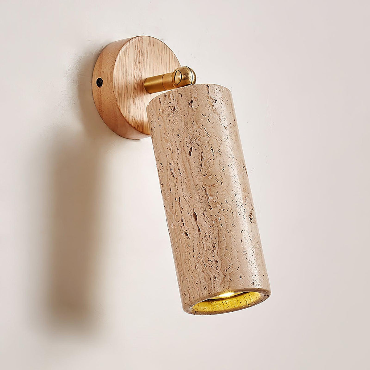 Travion Adjustable Travertine Wall Sconce - Neutralighting
