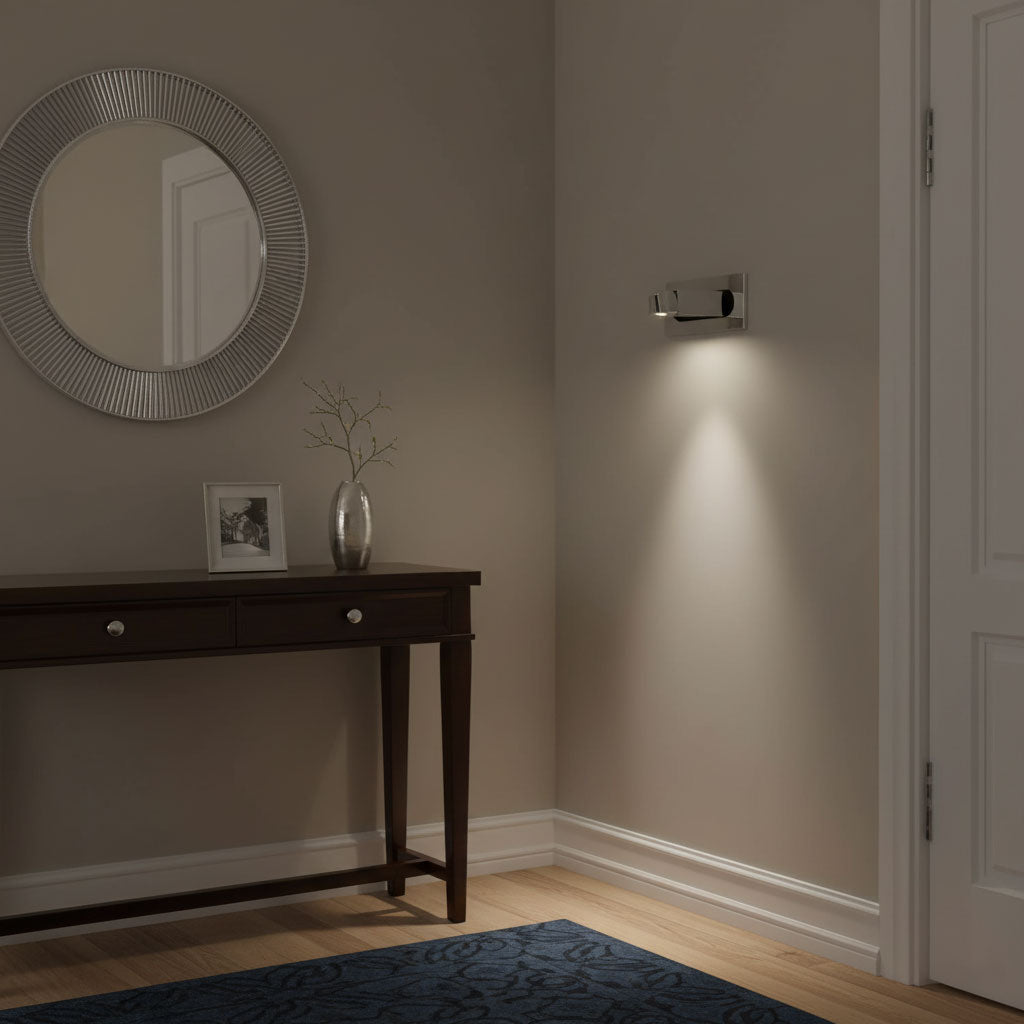Lampada da lettura LED moderna da comodino — Interruttore a pressione nascosto