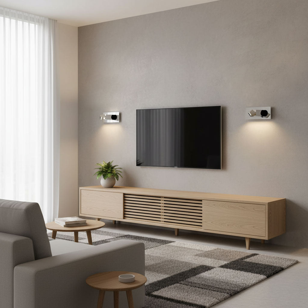 Lampada da lettura LED moderna da comodino — Interruttore a pressione nascosto