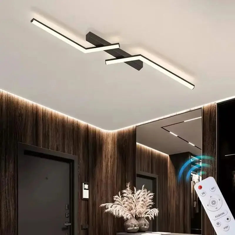 Lámpara de Techo LuminaEdge con Tira de Luz LED para Interiores Modernos