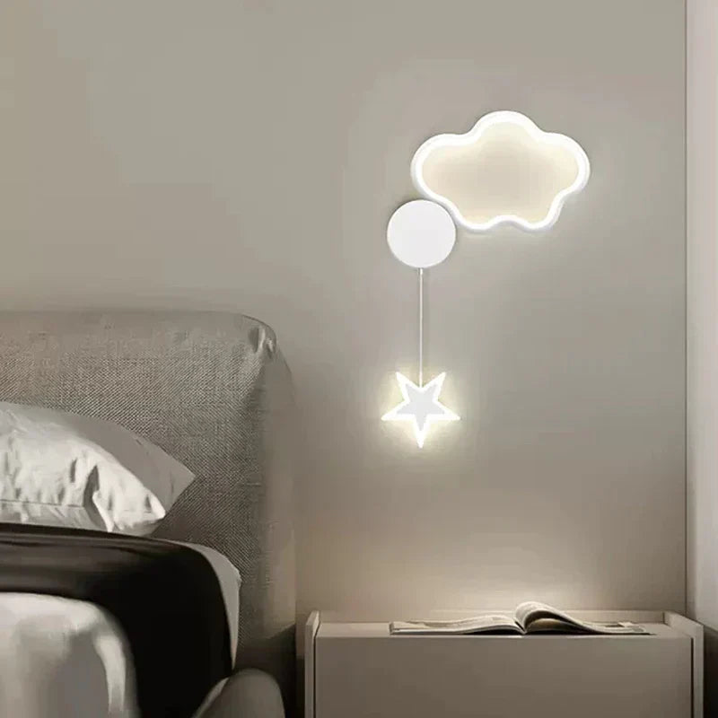 Lampe murale Étoile Lune Nuage Havre de Nébuleuse pour Décoration de Chambre