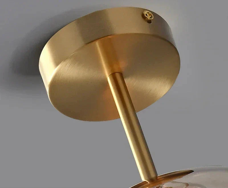 Lustră de tavan Quorra din sticlă de la Orntli, corp de iluminat de tavan elegant și luminos