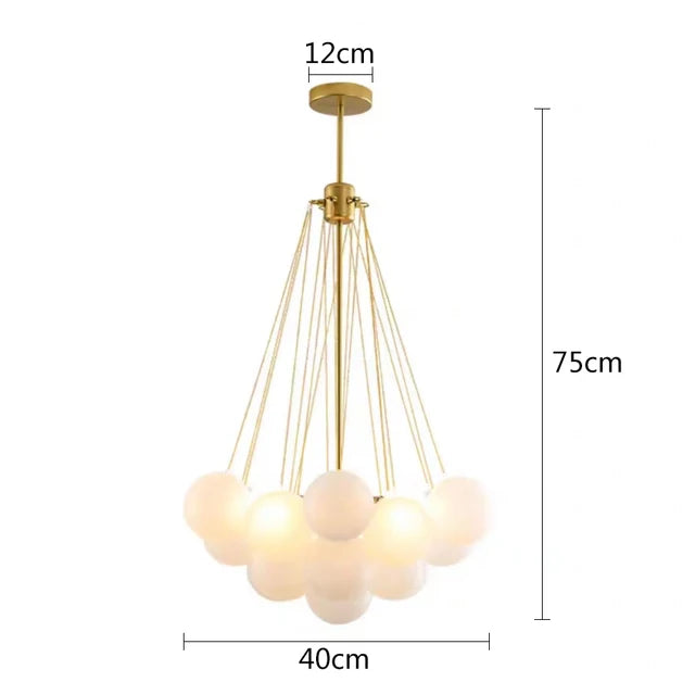Lunera Frosted Globe Chandelier | Orntli
