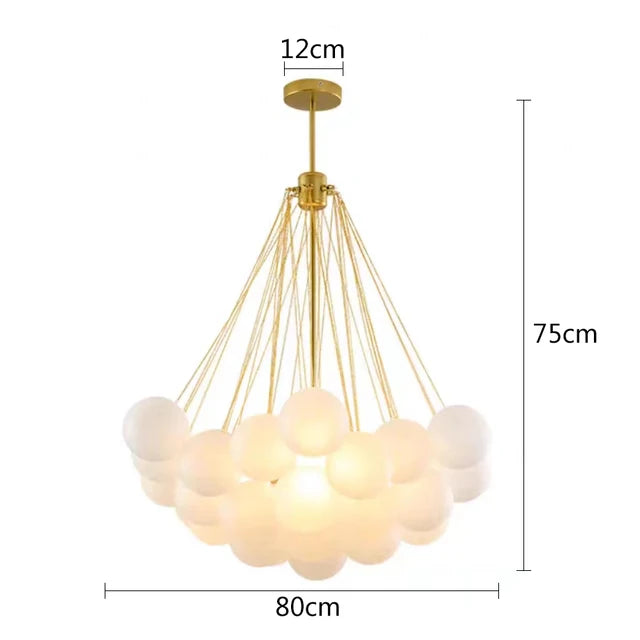 Lunera Frosted Globe Chandelier | Orntli