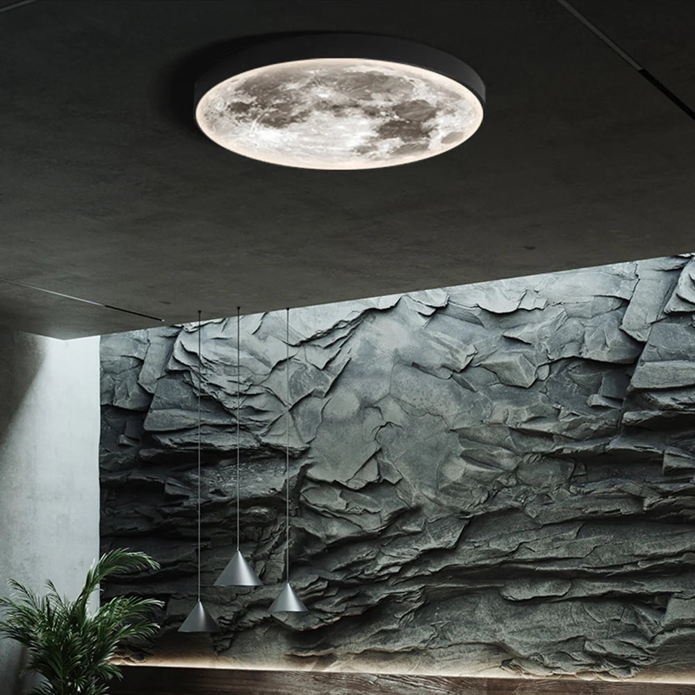 Arisha moderne loftslampe til direkte montering - sort/hvid finish