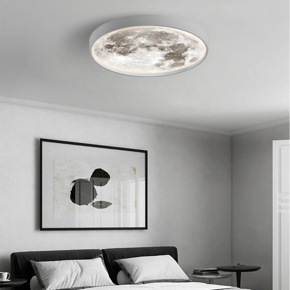 Arisha moderne loftslampe til direkte montering - sort/hvid finish