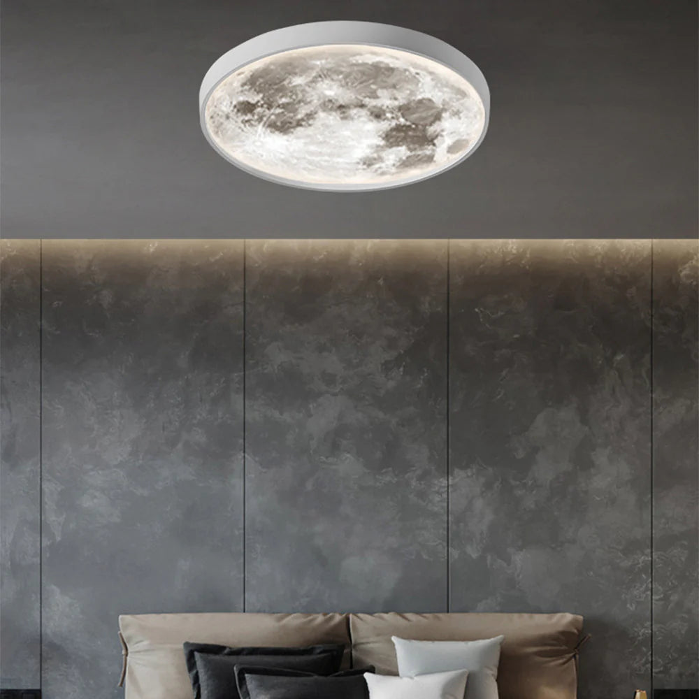 Arisha moderne loftslampe til direkte montering - sort/hvid finish