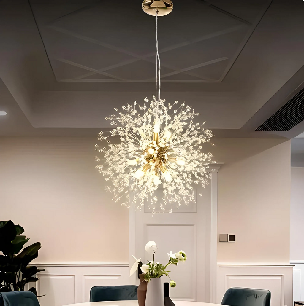 Asteria | Kristályrobbanás csillár, modern hangsúlyos függeszték lámpa | Orntli