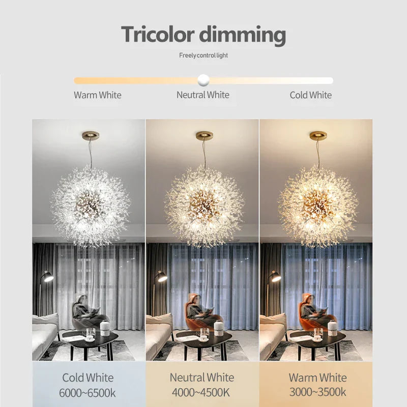 Asteria | Kristályrobbanás csillár, modern hangsúlyos függeszték lámpa | Orntli