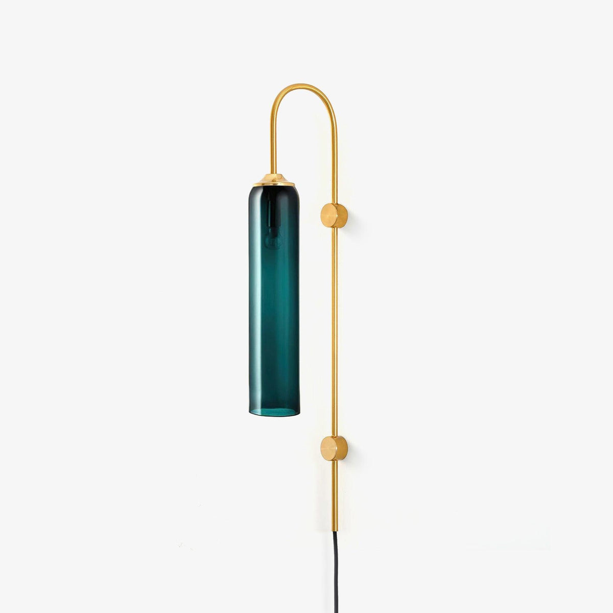 Stecker-Wandleuchte aus Glas, moderne zylindrische Form
