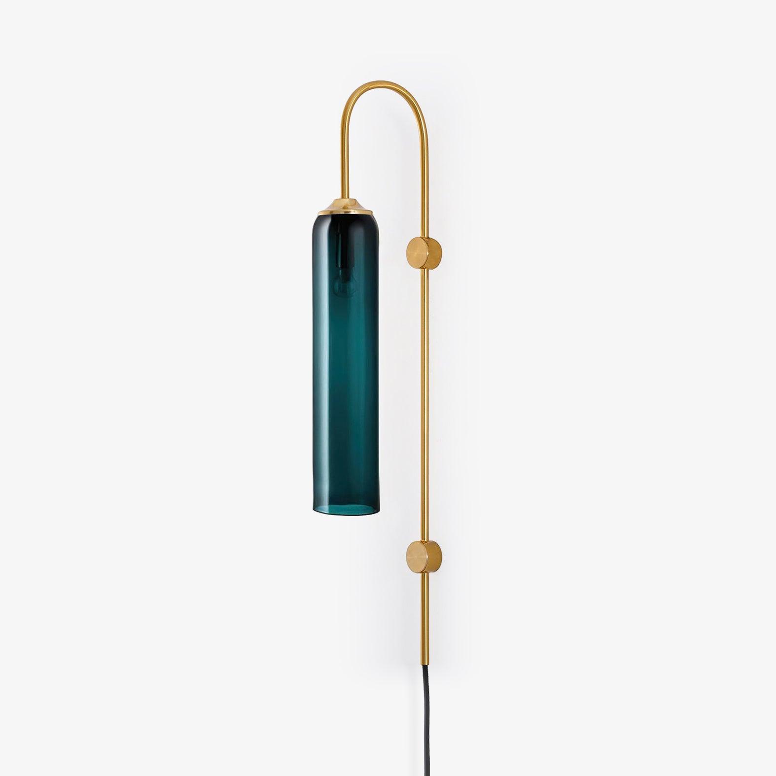 Stecker-Wandleuchte aus Glas, moderne zylindrische Form