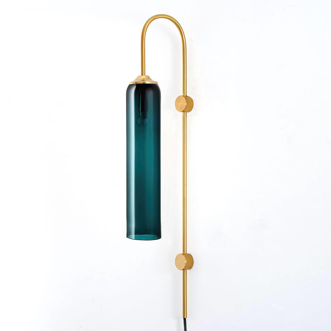 Stecker-Wandleuchte aus Glas, moderne zylindrische Form