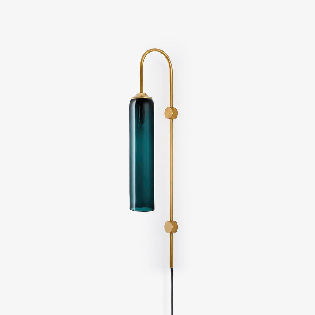 Stecker-Wandleuchte aus Glas, moderne zylindrische Form