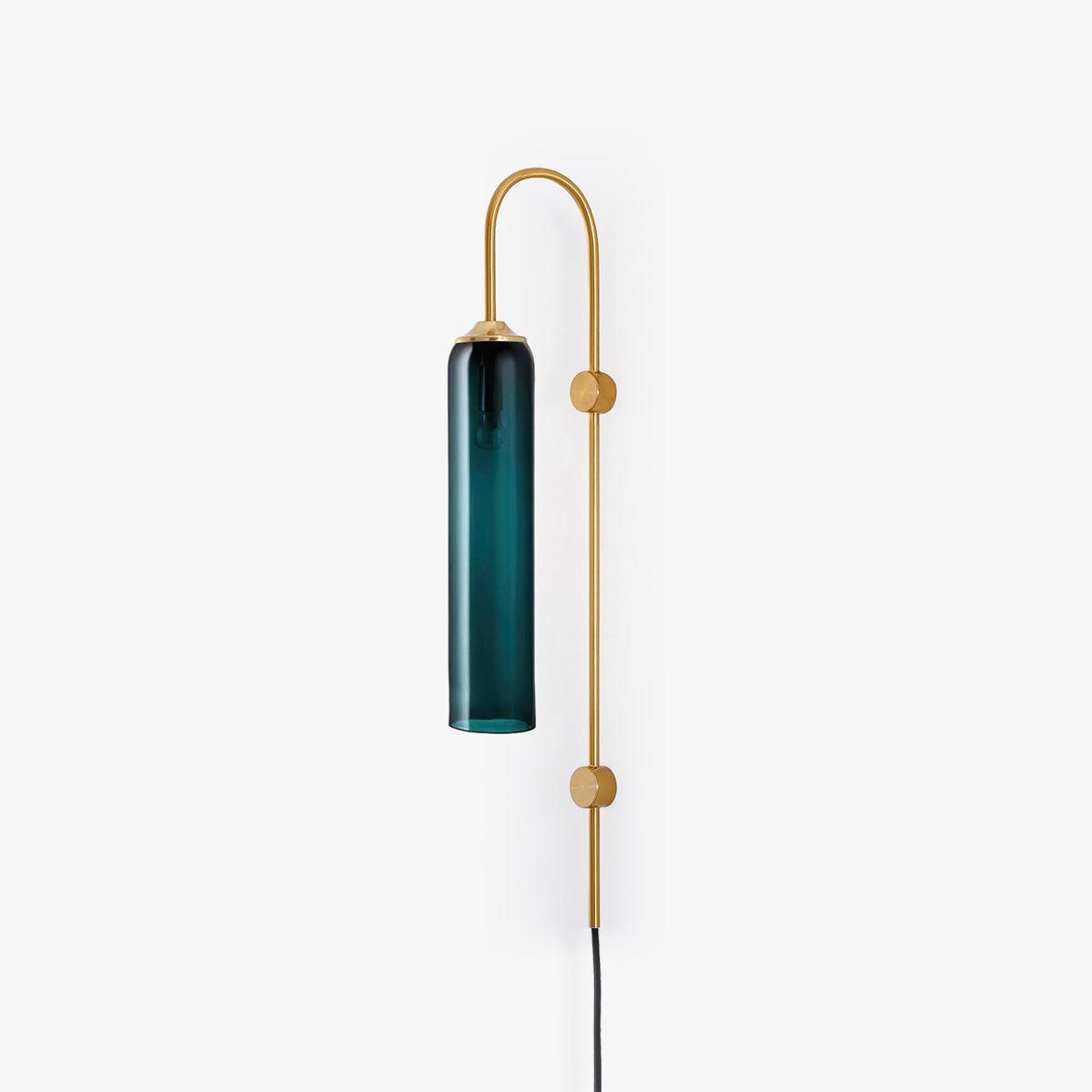 Stecker-Wandleuchte aus Glas, moderne zylindrische Form