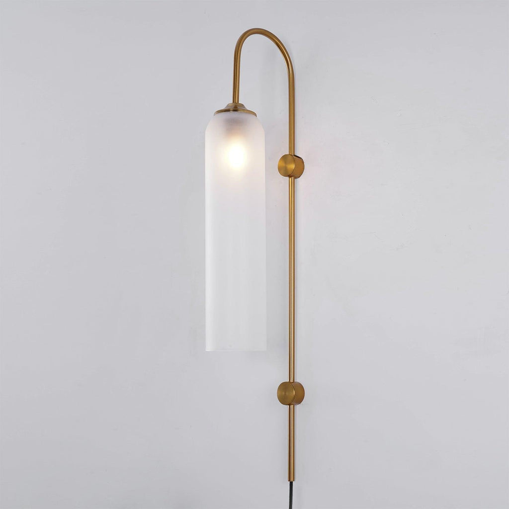 Stecker-Wandleuchte aus Glas, moderne zylindrische Form