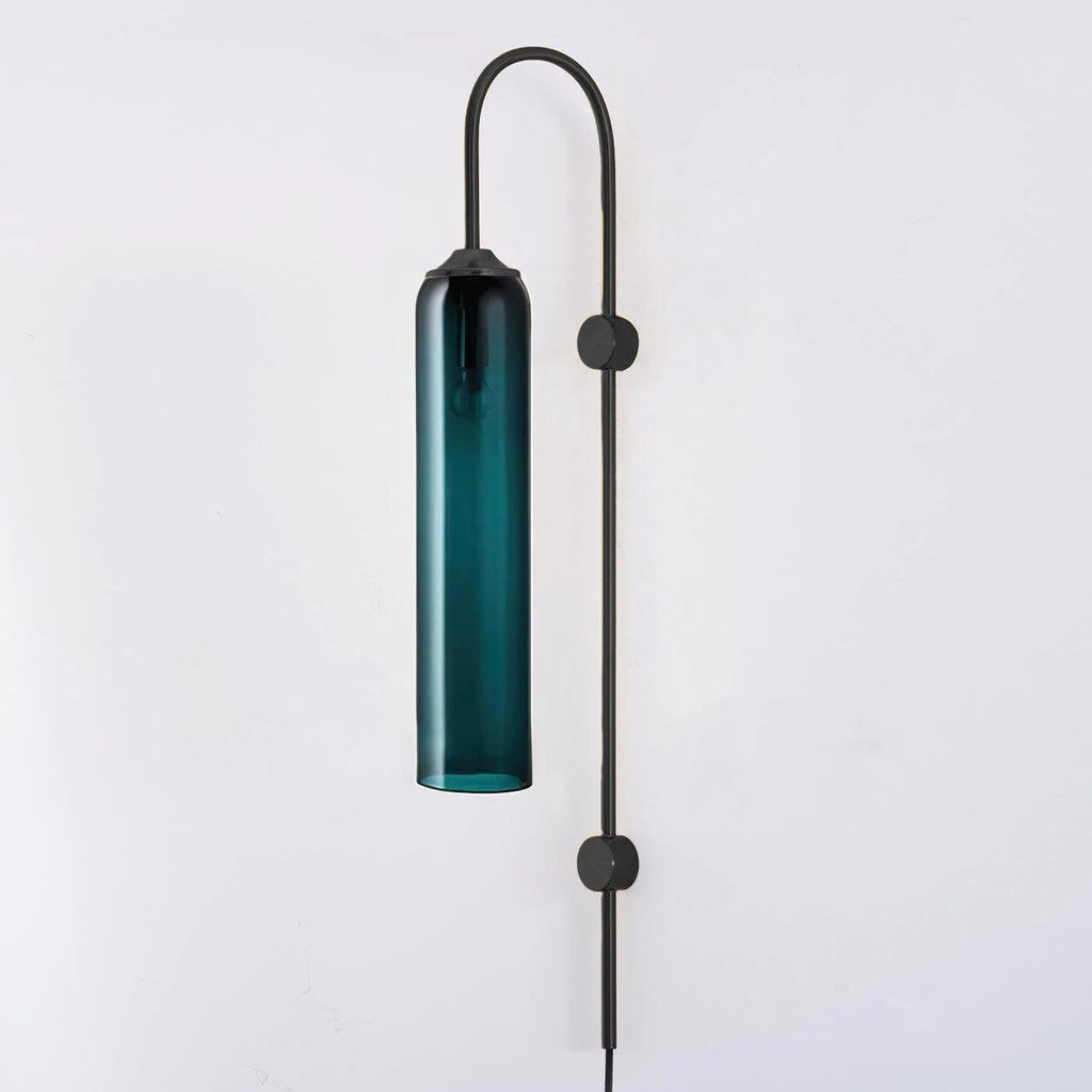 Stecker-Wandleuchte aus Glas, moderne zylindrische Form