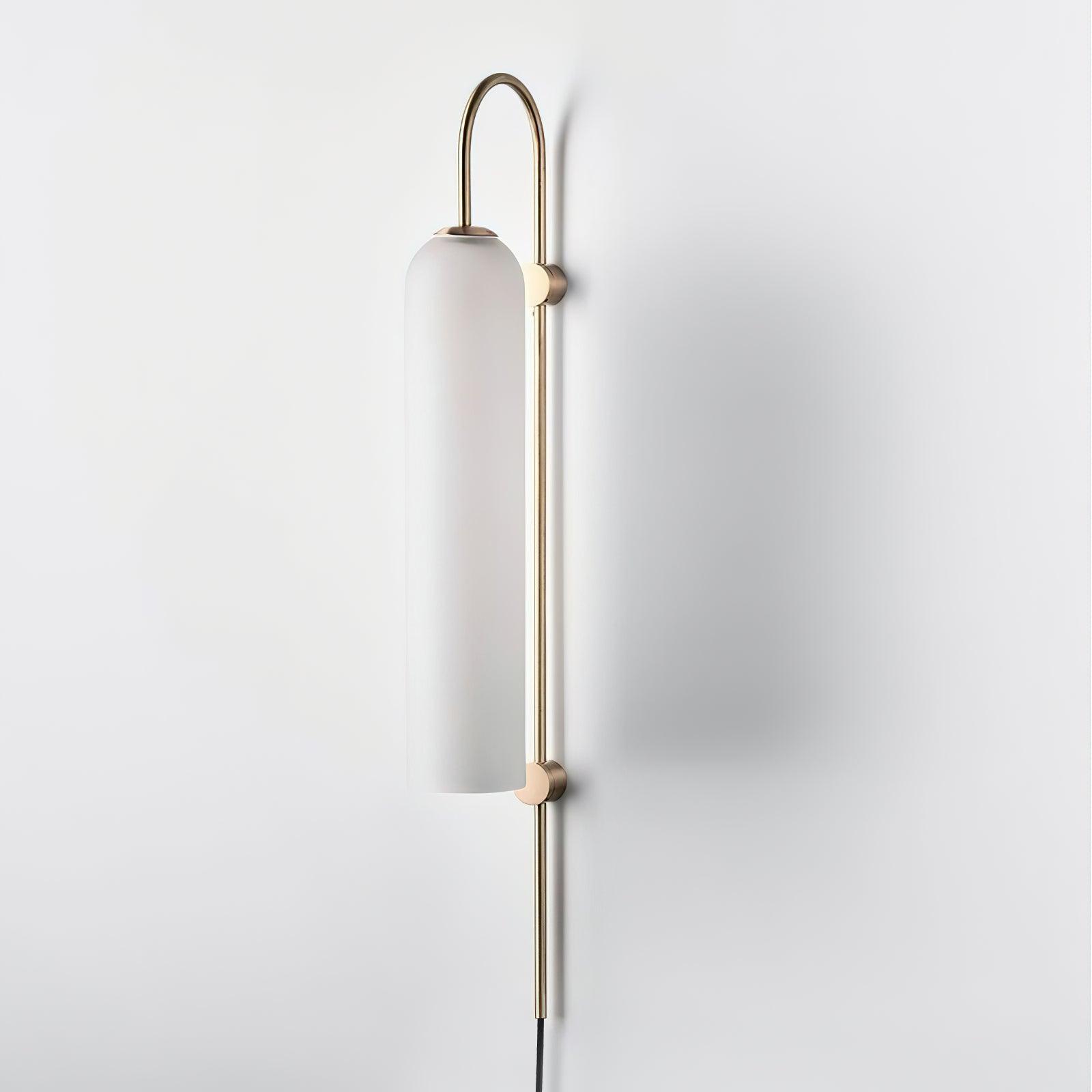 Stecker-Wandleuchte aus Glas, moderne zylindrische Form