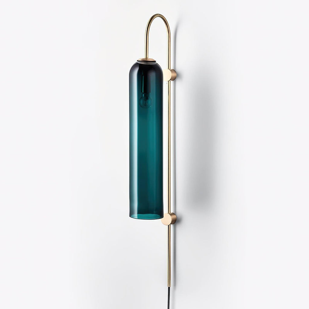 Stecker-Wandleuchte aus Glas, moderne zylindrische Form