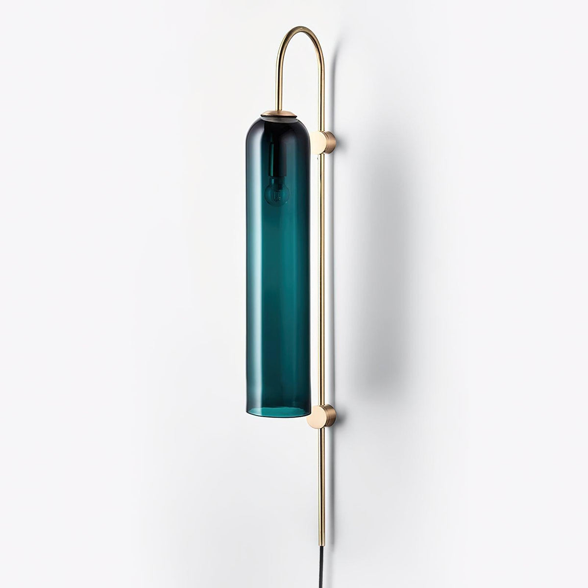 Stecker-Wandleuchte aus Glas, moderne zylindrische Form