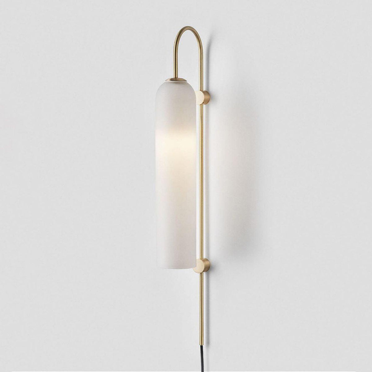 Stecker-Wandleuchte aus Glas, moderne zylindrische Form