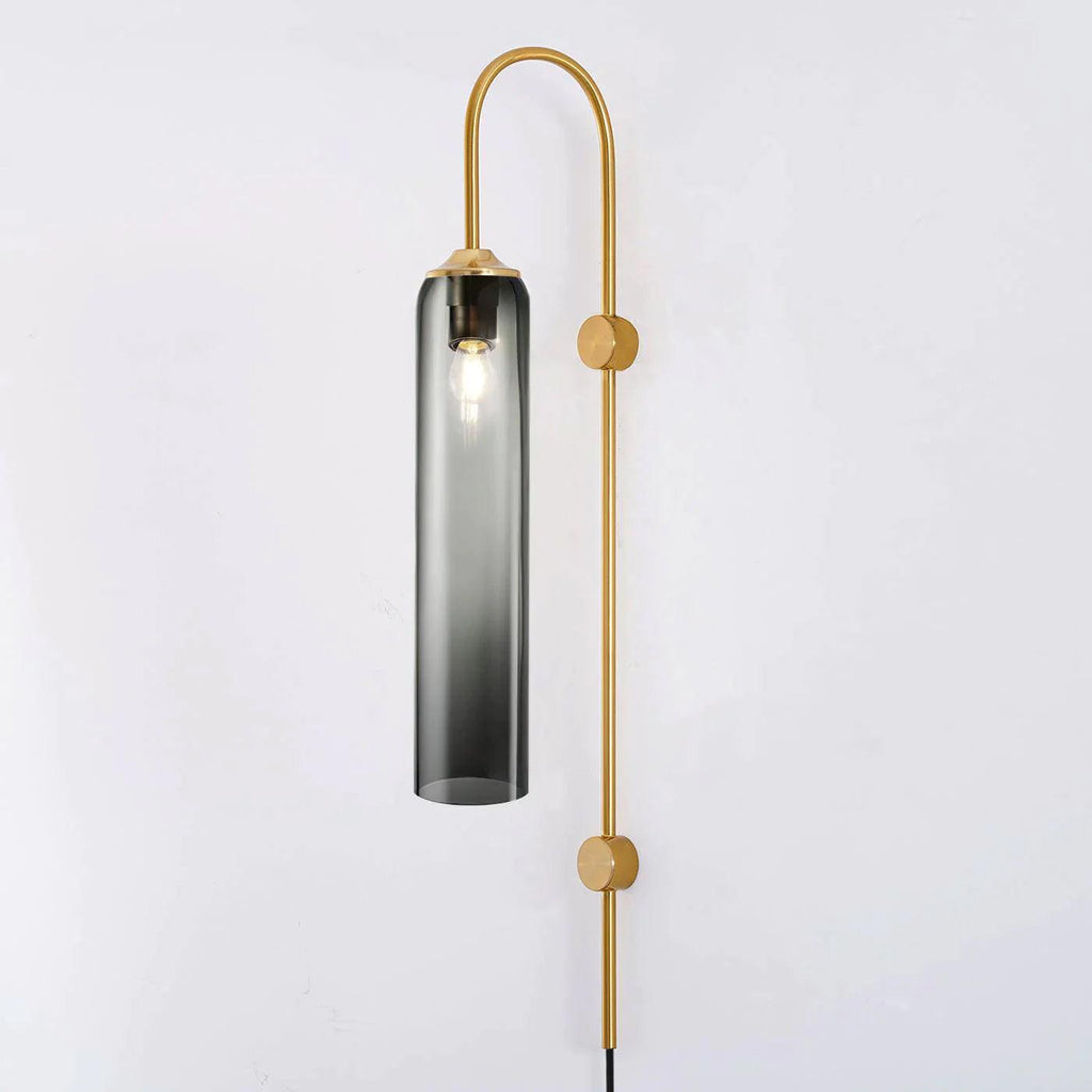 Stecker-Wandleuchte aus Glas, moderne zylindrische Form