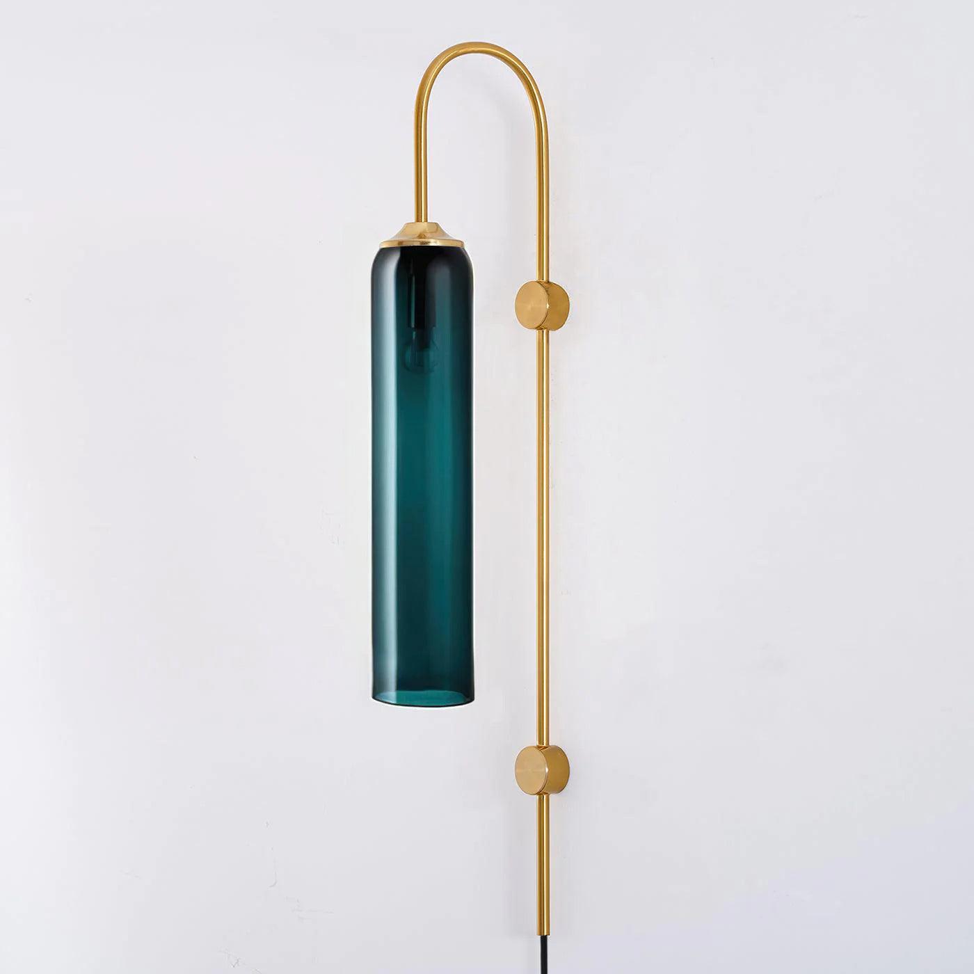 Stecker-Wandleuchte aus Glas, moderne zylindrische Form