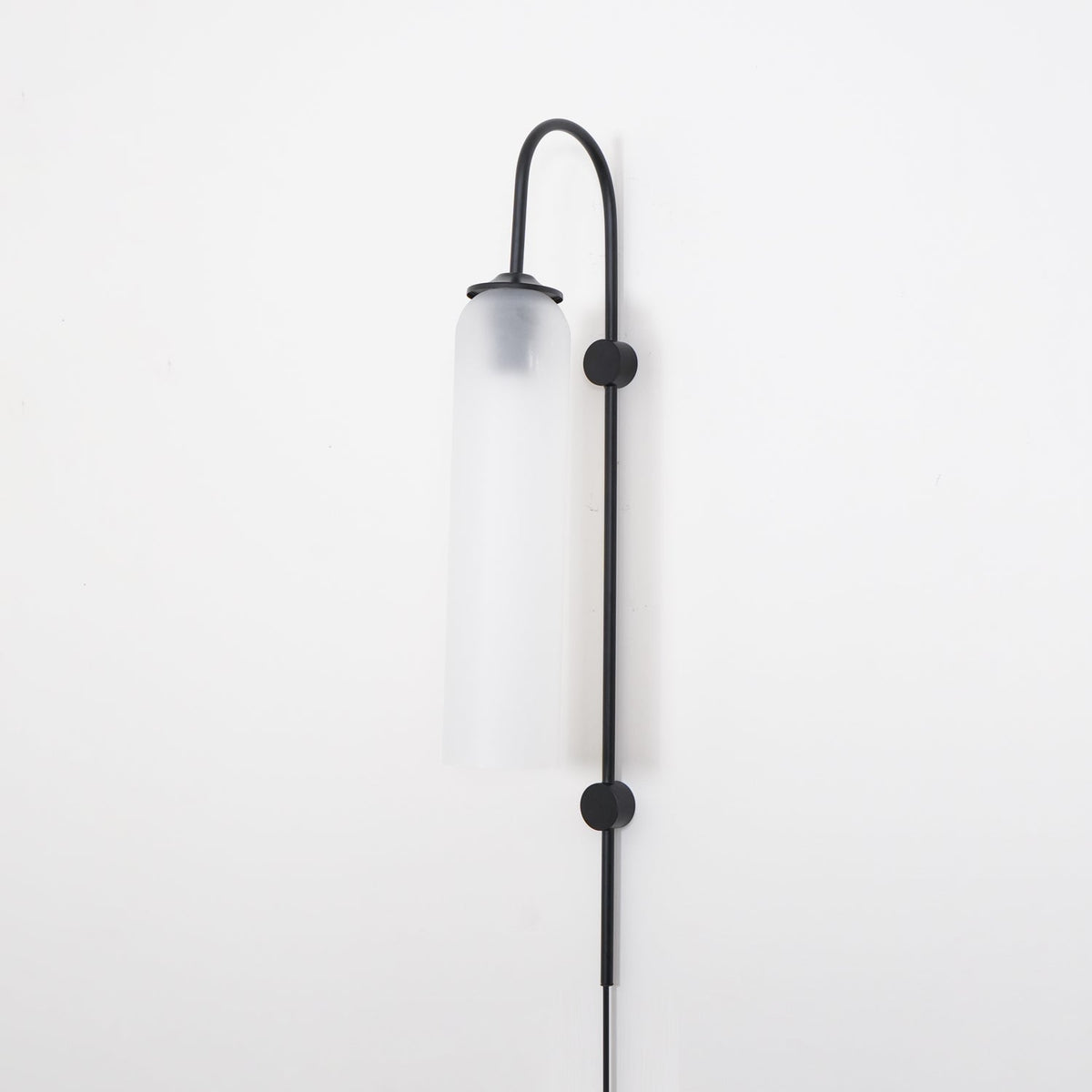 Stecker-Wandleuchte aus Glas, moderne zylindrische Form